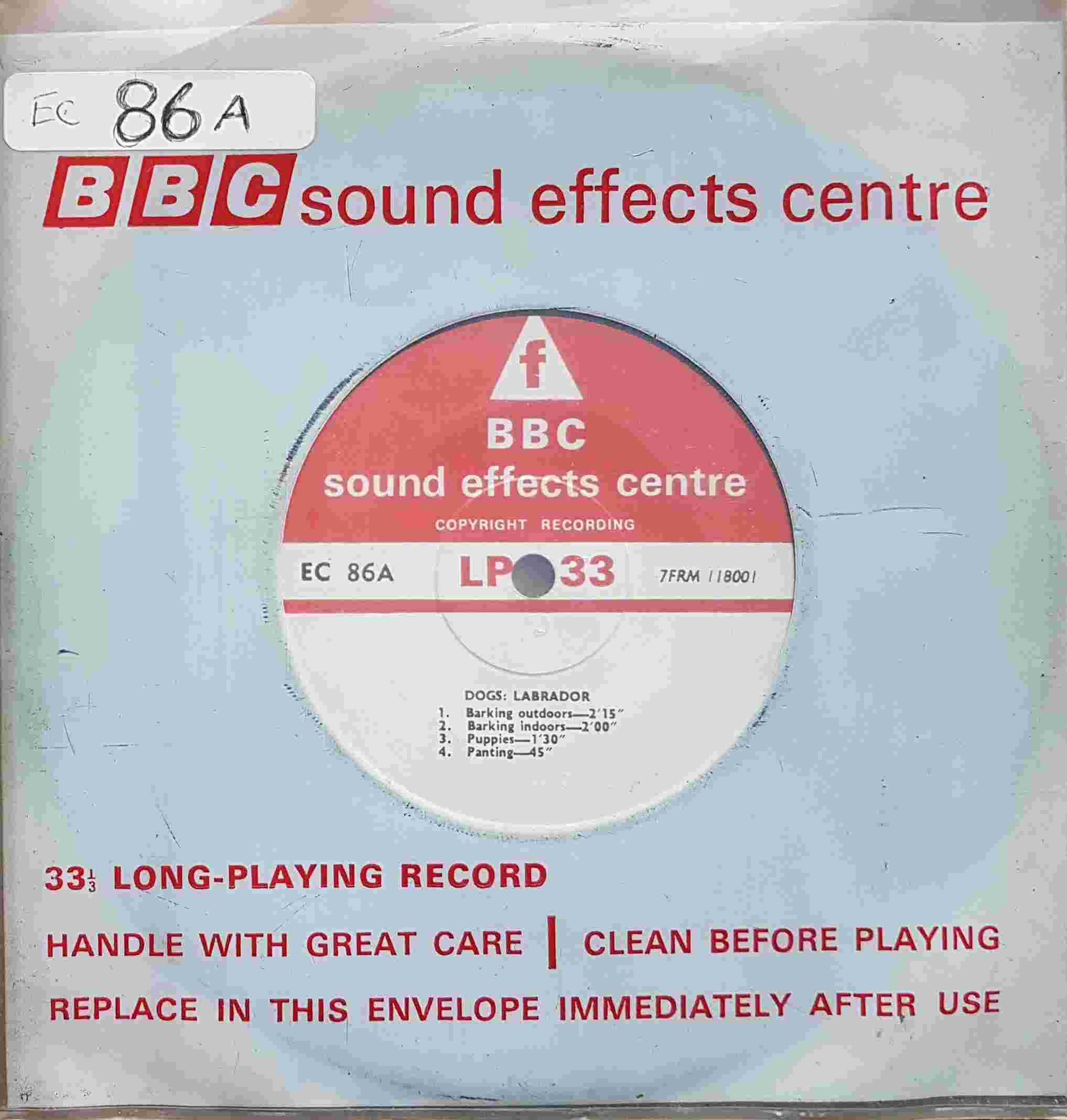 Picture of EC 86A Dogs by artist Not registered from the BBC records and Tapes library